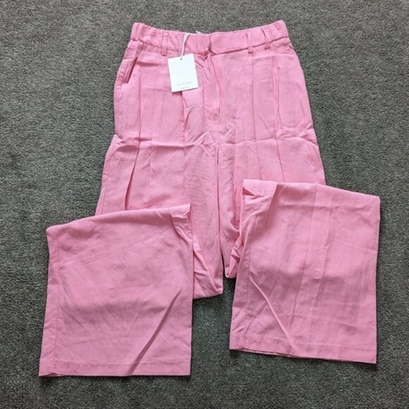 Via Bovio pink linen pants size Small Barbie Barbiecore - Picture 1 of 13